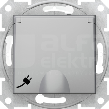 SEDNA SCHUKO IP44 aluminium Gniazdo pojedyncze