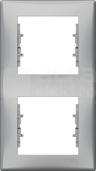 SEDNA aluminium Ramka 2-krotna pionowa