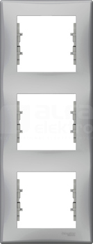 SEDNA aluminium Ramka 3-krotna pionowa