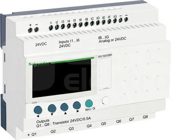 SR2B202BD 24VDC ZELIO LOGIC 12IN 8 ANALOG OUT CLOCK
