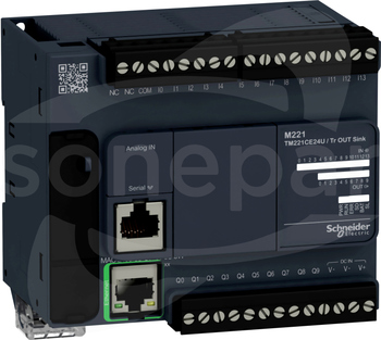 M221 TM221CE24U  RJ45  14 wejść 10 wyjść NPN 24VDC Sterownik kompaktowy