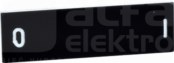 ZBY02178*BIALE O-I CZARNE ETYKIETA 8X27 DO RAMKI 30X40