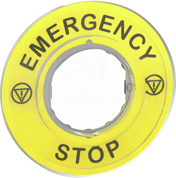 ZBY9320*EMERGENCY STOP ETYKIETA OKRAGLA D60 WYL.BEZ