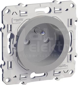 ODACE aluminium Gniazdo 2P+Z