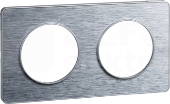 ODACE TOUCH inox biały Ramka dwukrotna