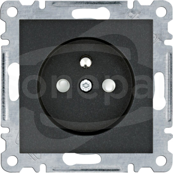 LUMINA 2P+Z 230V 16A czarny Gniazdo sieciowe z przesł.