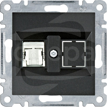 LUMINA 1xRJ45 FTP kat.6 czarny Gniazdo komputerowe