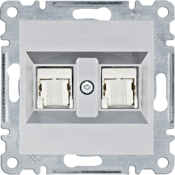 LUMINA 2xRJ45 UTP kat. 5e srebrny Gniazdo komputerowe
