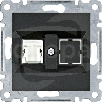 LUMINA 1xRJ45 UTP kat.6 czarny Gniazdo komputerowe