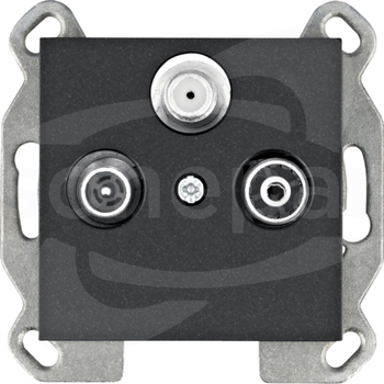 LUMINA czarny Gniazdo RTV-SAT standard