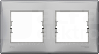 SEDNA IP44 aluminium Ramka 2-krotna pozioma