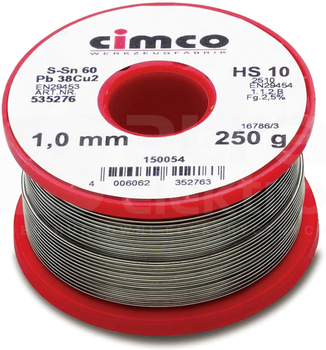 S-Sn60Pb38Cu2 1mm/100g Spoiwo