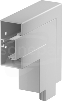 GK-FS53100LGR (200x200x100) RAPID45-2 Naroże wewnętrzne stałe cz.szary