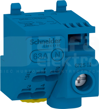63A 1x25mm2+4x4mm2 Blok rozdzielczy