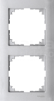 MERTEN M-PURE aluminium Ramka 2-krotna