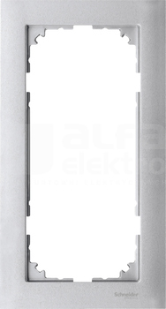 MERTEN M-PURE aluminium Ramka 2-krotna bez poprzeczki