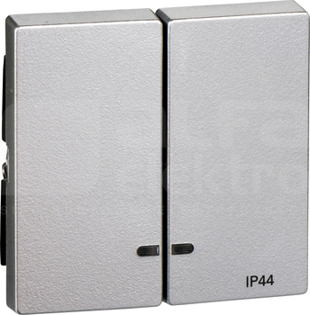 MERTEN M IP44 aluminium Klawisz 2x podśw.
