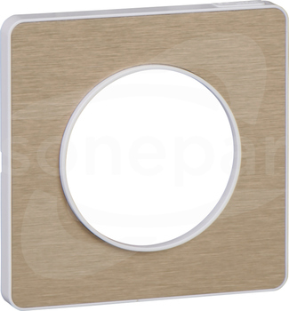 Odace S52P802L Podstawa biała bronze Ramka 1-krotna