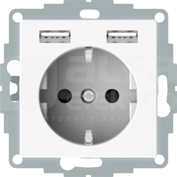 MTN2366-0319 GN. SCHUKO Z ŁADOWARKĄ USB